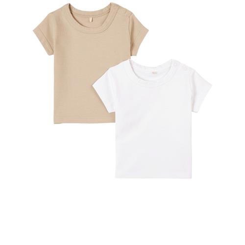 A Happy Brand 2-pak T-shirter Sand 62/68 cm  Beige  62/68 cm  Unisex
