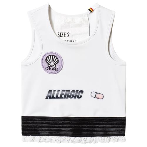 Caroline Bosmans Tank Top med Broderi White Allergic 3 Y    3 år  kvinde