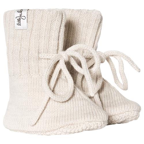Little Jalo Strikkede Tøffeler Cremefarvede 74/80 cm  Creme  74/80 cm  Unisex
