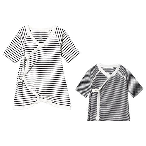 Petit Bateau Kimono Baby-Sæt Marshmallow White/Smoking Blue 12 Months    12 måneder  Unisex