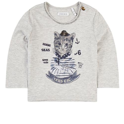 IKKS Nautical Cat T-shirt Grå 6 months    6 måneder  kvinde