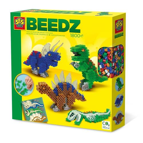 SES Creative BEEDZ Dinosaurs Påstryget Perle 6-10 Y      Unisex
