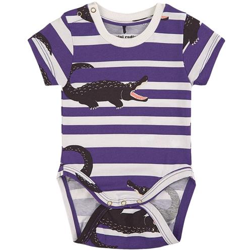 Mini Rodini Crocodiles Babybody Lilla 56 cm   Dyr 56 cm  Unisex