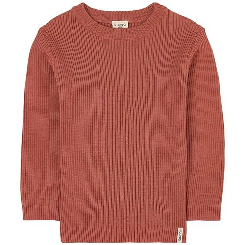 Kuling Ribstrikket Uldsweater Burnt Pink 98/104 cm  Lyserød  98/104 cm  Unisex