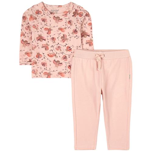 Minymo Ladybug Top Og Leggingsæt Peach Whip 56 cm  Lyserød  56 cm  kvinde