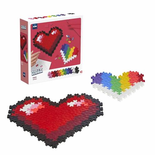 Plus-Plus Puzzle By Number Hearts Byggesæt 6-10 Y      Unisex