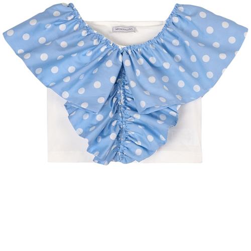 Monnalisa Frill T-shirt Blå 8 Y  Blå  8 år  kvinde