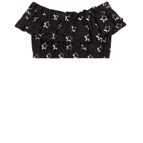 Monnalisa Stjernetryk Croptop Sort 5 Y  Sort  5 år  kvinde