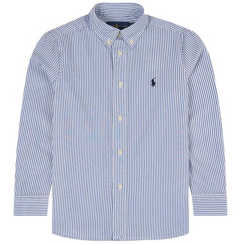 Ralph Lauren Slim Fit Stribet Oxford-skjorte Bsr Blue White 18 months  Blå    mand