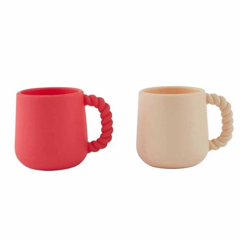 OYOY 2-pak Mellow Kopper Cherry Red/Vanilla One Size      Unisex