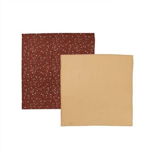 OYOY 2-pak Iro Muslin Kluder Gule One Size      Unisex