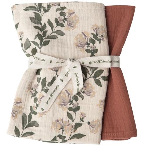 garbo&friends 2-pak Honeysuckle Muslintæpper One Size      Unisex
