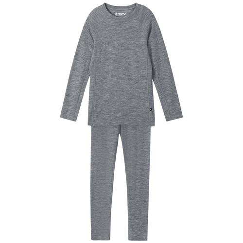 Reima 2-delt Kinsei Baselayersæt Gråmeleret 110 cm  Grå  110 cm  Unisex