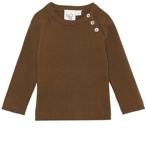 Flöss Flye Strikket Trøje Solid Walnut 68 cm  Brun  68 cm  Unisex