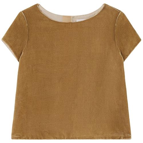 Bonpoint Beaute Velour T-shirt Beige 6 Y  Beige  6 år  kvinde