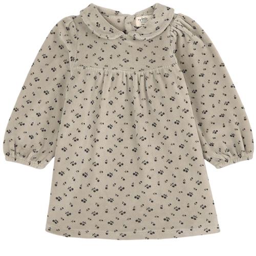 My Little Cozmo Mønstret Velour Baby-kjole Lysegrå 9 Months  Grå  9 måneder  kvinde