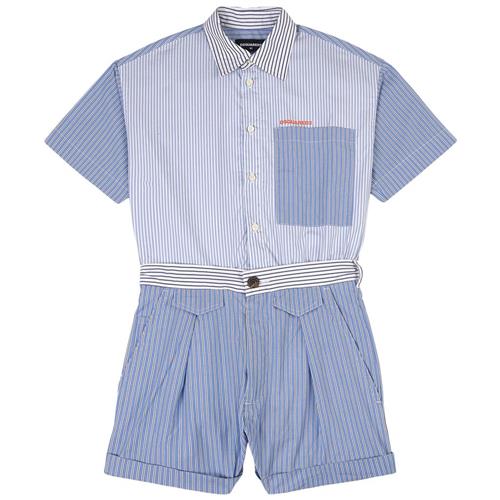 Dsquared2 Stribet Mærket Jumpsuit Blå 14 Y  Blå  14 år  kvinde
