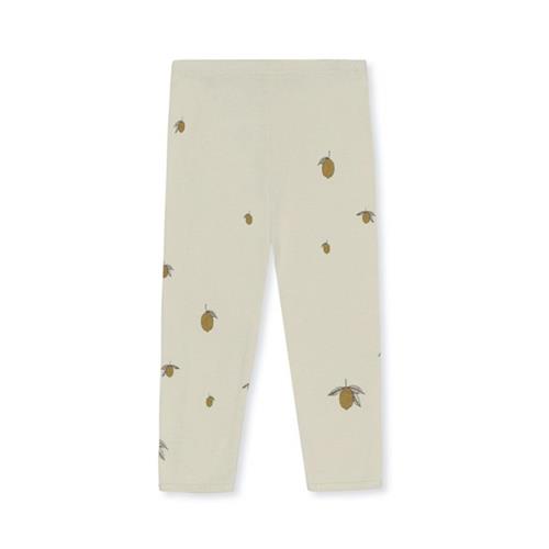 Konges Sløjd GOTS Leggings Med Citronprint Cremefarvede 6 Months  Gul  6 måneder  Unisex