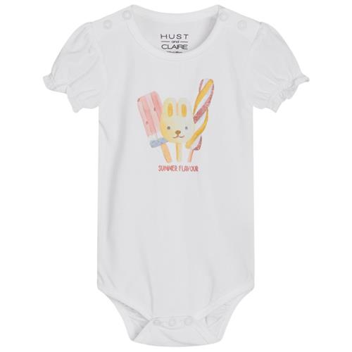 Hust&Claire Blanca Babybody Hvid 68 cm  Hvid  68 cm  kvinde