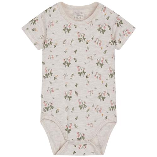 Hust&Claire Bue Blomstret Babybody Old Rosie 62 cm  Beige  62 cm  Unisex