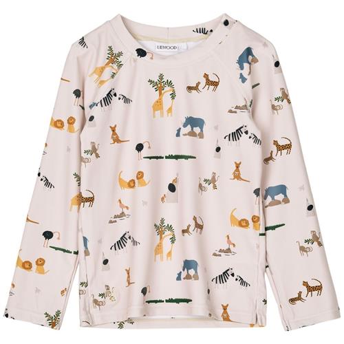 Liewood Noah UV-trøje All Together Sandy 74 cm  Beige  74 cm  Unisex