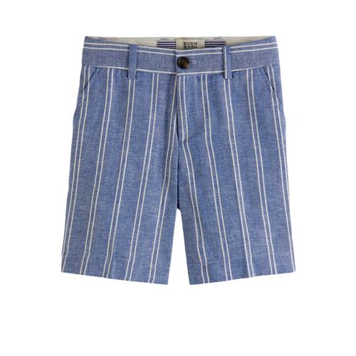 Scotch & Soda Stribet Shorts Blåt 16 Y  Blå  16 år  mand