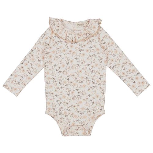 MarMar Copenhagen Berta Blomstret Babybody Star Flower 4 months  Creme  4 måneder  kvinde