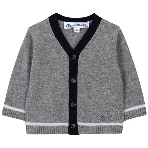 Tartine et Chocolat Cardigan Grå 2 Y  Grå  2 år  mand