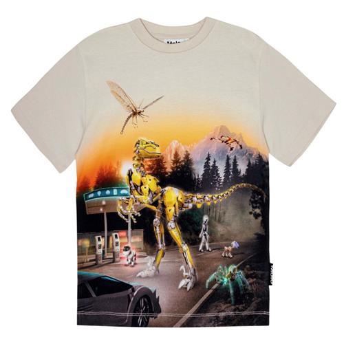 Molo GOTS Riley T-Shirt Virtual Scenery 98 cm  Beige  98 cm  mand