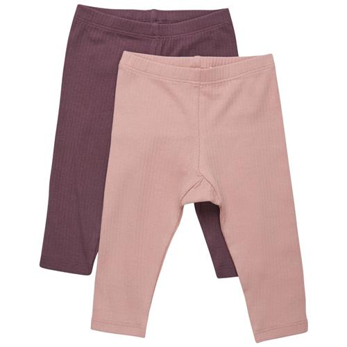 Minymo 2-pak Leggings Misty Rose 62 cm  Lyserød  62 cm  Unisex
