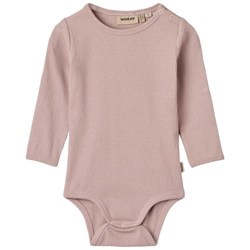Wheat GOTS Berti Babybody Dry Rose 74 cm  Lyserød  74 cm  Unisex