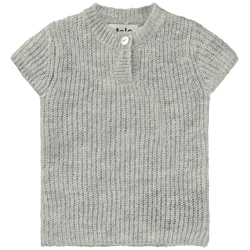 Molo Geneva Kortærmet Strikket Top Lysegrå Melange 62/68 cm  Grå  62/68 cm  Unisex