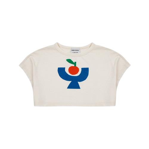 Bobo Choses Tomato Plate Cropped T-shirt Naturhvid 2-3 Y  Creme  2-3 år  kvinde