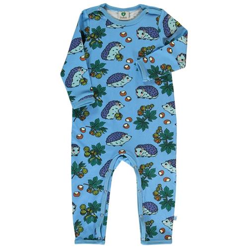 Småfolk Baby bodysuit with hedgehogs  Alaskan Blue 68 cm  Blå  68 cm  mand