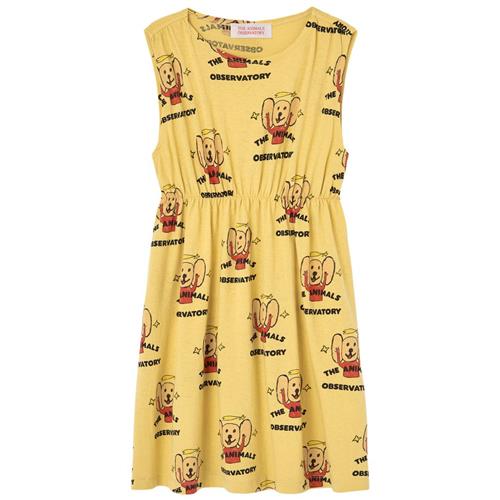 The Animals Observatory Jersey Marten Kid Kjole Yellow Logo 10 Y  Gul  10 år  kvinde
