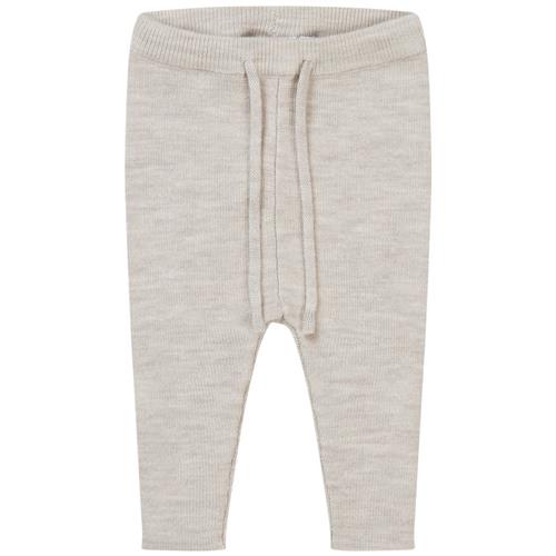 Flöss Kaya Strikkede Bukser Oat Melange 50 cm  Beige  50 cm  Unisex