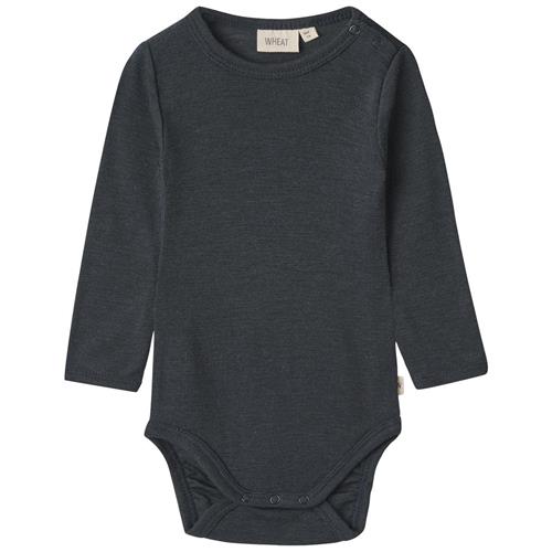 Wheat Langærmet uldbody Lucca Navy 62 cm  Marineblå  62 cm  Unisex