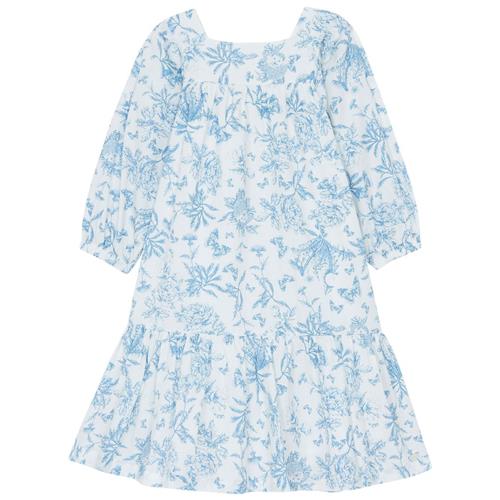 Tartine et Chocolat Casual kjole i Blueberry med blomsterprint 3 Y  Blå  3 år  kvinde