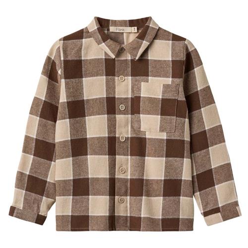 Fliink Cody Shirt Humus Check 6 Y  Brun  6 år  Unisex