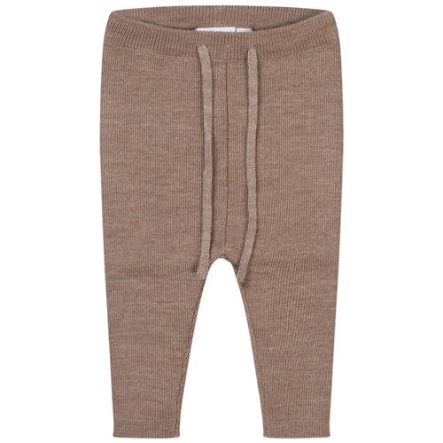 Flöss Kaya Strikkede Bukser Ash Melange 50 cm  Beige  50 cm  Unisex