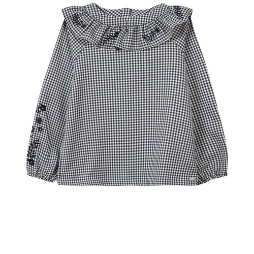 Tartine et Chocolat Gingham Bluse Navyblå 3 Y  Marineblå  3 år  kvinde