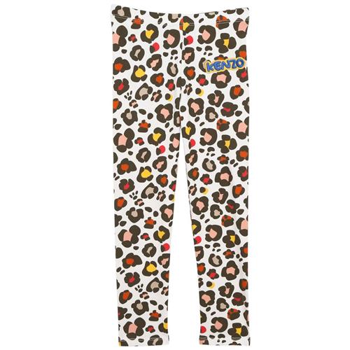 Kenzo Mønstrete Leggings Cremefarvet 4 Y  Beige  4 år  kvinde