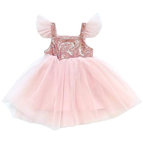 DOLLY by Le Petit Tom Sequin Glitter Galaxy Tutu Kjole Pink 0-1 Y  Lyserød  0-1 år  kvinde