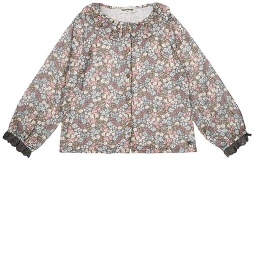 Tocoto Vintage Liberty Flowers Bluse Dark Grey 10 Y  Grå  10 år  kvinde