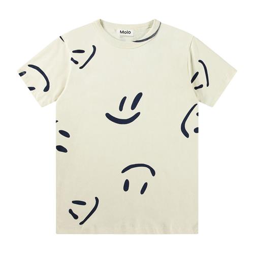 Molo GOTS Riley T-shirt Big Smiles Light 98 cm  Creme  98 cm  mand
