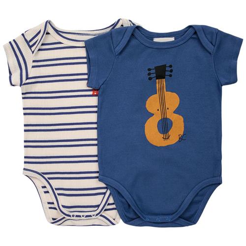 Bobo Choses 2-pak Acoustic Guitar Babybodyer Blå 6 Months  Blå  6 måneder  Unisex
