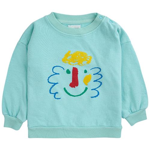 Bobo Choses Happy Mask Baby Sweatshirt Blå 9 Months  Blå  9 måneder  Unisex