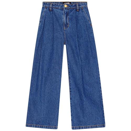 Molo Aeisha Jeans Mid Blue Denim 158 cm  Blå  158 cm  kvinde