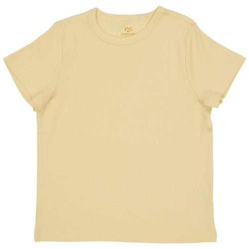 Copenhagen Colors Ribbet T-shirt Bleggul 116 cm  Gul  116 cm  Unisex