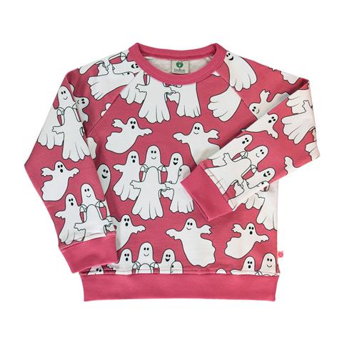 Småfolk Sweatshirt with ghosts  Baroque Rose 2-3 Y  Lyserød  2-3 år  kvinde